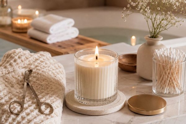 Ảnh minh họa cho Nến Thơm Phòng Tắm – Bí Quyết Tạo Không Gian Thư Giãn
