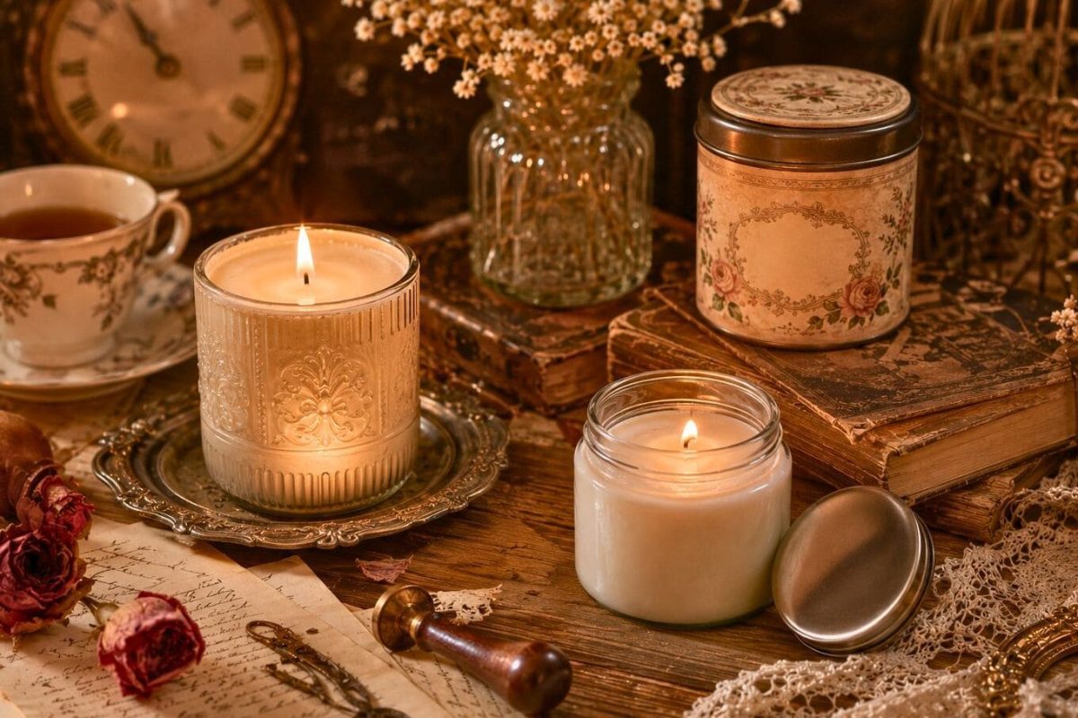 Ảnh minh họa cho Nến Thơm Vintage – Khám Phá Vẻ Đẹp Cổ Điển Và Sang Trọng