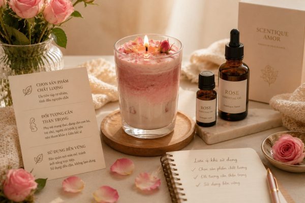 Tinh dầu hoa hồng dùng để làm gì? Kết hợp tinh dầu hoa hồng nguyên chất trong không gian thư giãn, hỗ trợ cải thiện tinh thần