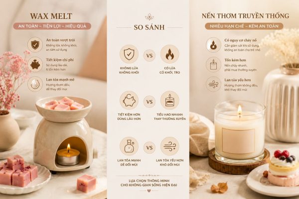Wax melt là gì? Khám phá các mẫu wax melt từ sáp đậu nành tự nhiên