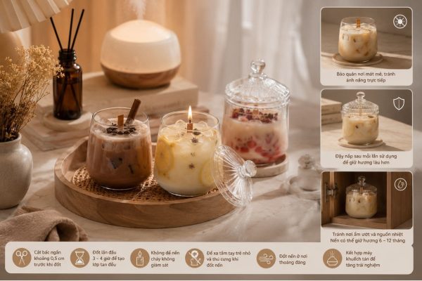Ảnh minh họa cho Công Thức Nến Thơm Handmade Chi Tiết Từ Scentique Amor