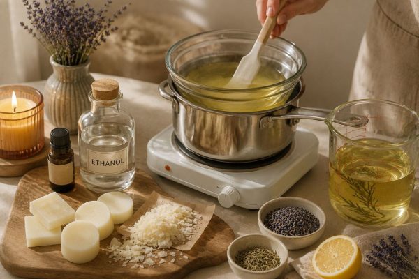Cách làm sáp đậu nành tại nhà với nguyên liệu, dụng cụ và quy trình thực hiện an toàn để tạo nến thơm chất lượng