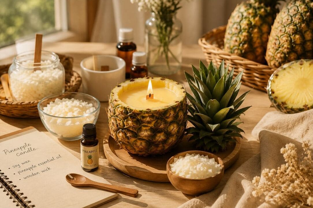Ảnh minh họa cho Cách Làm Nến Thơm Bằng Quả Dứa Đơn Giản Tại Nhà