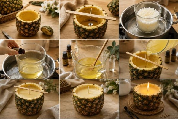 Ảnh minh họa cho Cách Làm Nến Thơm Bằng Quả Dứa Đơn Giản Tại Nhà